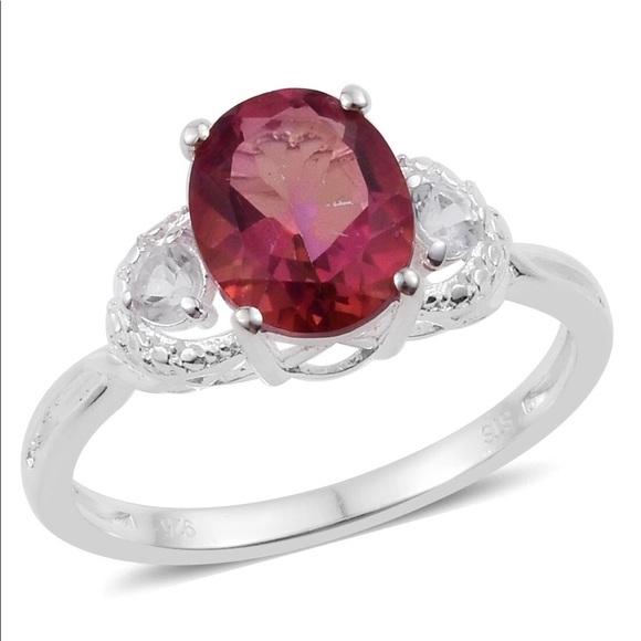 Host Pick Jewelry - Cabernet Quartz, White Topaz Ring